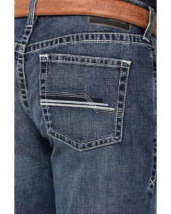 Ariat Men's M2 Traditional Relaxed Destin Medium Wash Relaxed Bootcut Stretch Denim Jeans -Western Cowboy Supplies 2000377334 400 P4