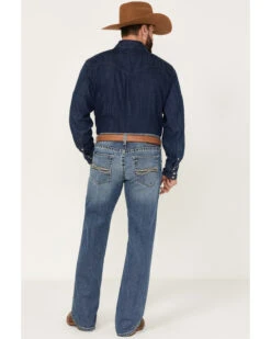 Ariat Men's M5 Fargo Bauer Medium Wash Low Rise Straight Leg Stretch Denim Jeans -Western Cowboy Supplies 2000377340 400 P3