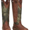 Justin Men's Rush Strike Camo Shaft Leather Pull On Snake Boots - Square Toe -Western Cowboy Supplies 2000378668 340 P1