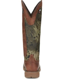 Justin Men's Rush Strike Camo Shaft Leather Pull On Snake Boots - Square Toe -Western Cowboy Supplies 2000378668 340 P5