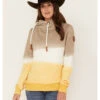 Wanakome Women's Serena Color Block Cowl Neck Hoodie -Western Cowboy Supplies 2000378793 280 P1