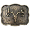 Andwest Men's Antique Brass Scalloped Elk Skull Buckle -Western Cowboy Supplies 2000379920 000 P1