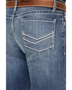 Cinch Men's Ian Medium Stonewash Slim Boot Performance Stretch Denim -Western Cowboy Supplies 2000380103 402 P4
