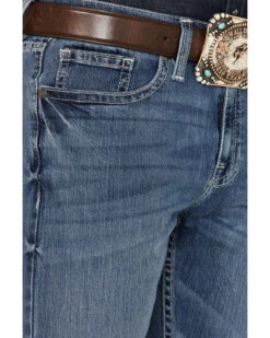 Cody James Men's Shootout Medium Wash Slim Straight Stretch Denim Jeans -Western Cowboy Supplies 2000381186 413 P2