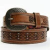Red Dirt Hat Co. Men's Ivory Underlay Tooled Leather Belt -Western Cowboy Supplies 2000382074 200 P1