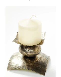 J. Alexander Short Pair Stamped Candle Holders -Western Cowboy Supplies 2000384035 040 P3