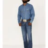 Rock 47 By Wrangler Men's Marina Del Ray Medium / Dark Wash Slim Bootcut Stretch Denim Jeans -Western Cowboy Supplies 2000384276 400 P1