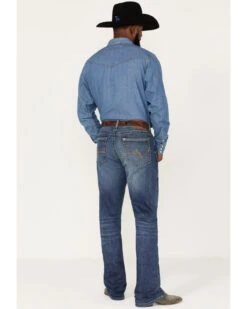 Rock 47 By Wrangler Men's Marina Del Ray Medium / Dark Wash Slim Bootcut Stretch Denim Jeans -Western Cowboy Supplies 2000384276 400 P3
