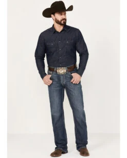 Rock & Roll Denim Men's Double Barrel Medium Vintage Wash Relaxed Bootcut Reflex Denim Jeans -Western Cowboy Supplies 2000386194 414 P3