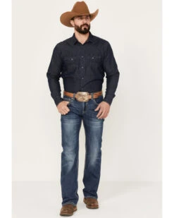 Rock & Roll Denim Men's Medium Wash Straight Reflex Denim Jeans -Western Cowboy Supplies 2000386196 414 P3