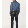 Rock & Roll Denim Men's Revolver Dark Vintage Wash Slim Straight Reflex Denim Jeans -Western Cowboy Supplies 2000386197 416 P1