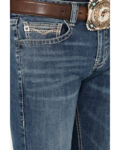 Rock & Roll Denim Men's Pistol Medium Vintage Wash Bootcut Reflex Denim Jeans 9 Rock & Roll Denim Men's Pistol Medium Vintage Wash Bootcut Reflex Denim Jeans -Western Cowboy Supplies 2000386203 414 P4