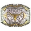 Cody James Men's Antique Silver & Gold Longhorn With Arrows Belt Buckle