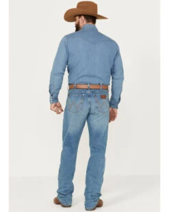 Wrangler Retro Men's Buffalo Pass Light Wash Slim Straight Stretch Jeans -Western Cowboy Supplies 2000394537 412 P3