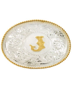 Montana Silversmiths Men's Initial "J" Buckle