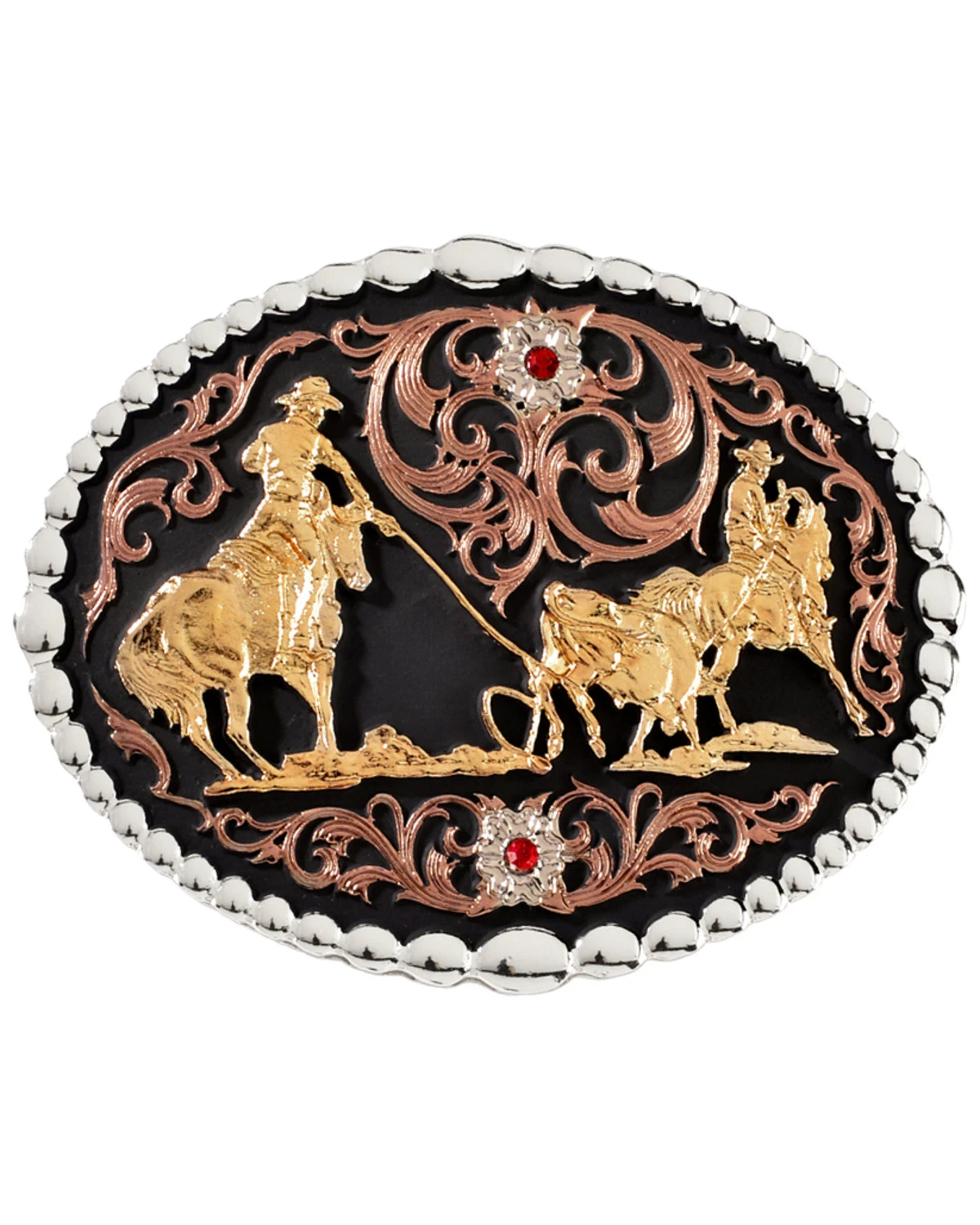 Montana Silversmiths Men's Roper Buckle 3 Montana Silversmiths Men's Roper Buckle
