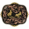 Montana Silversmiths Men's Tri-Color Bullrider Traditional Attitude Buckle -Western Cowboy Supplies 290896 94 P1
