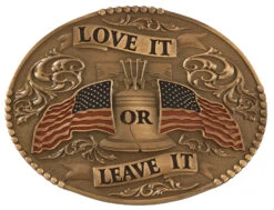 Cody James Men's Love It Or Leave It With American Flag Belt Buckle